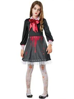 Seasons Girl's Zombie Babydoll Halloween Costume